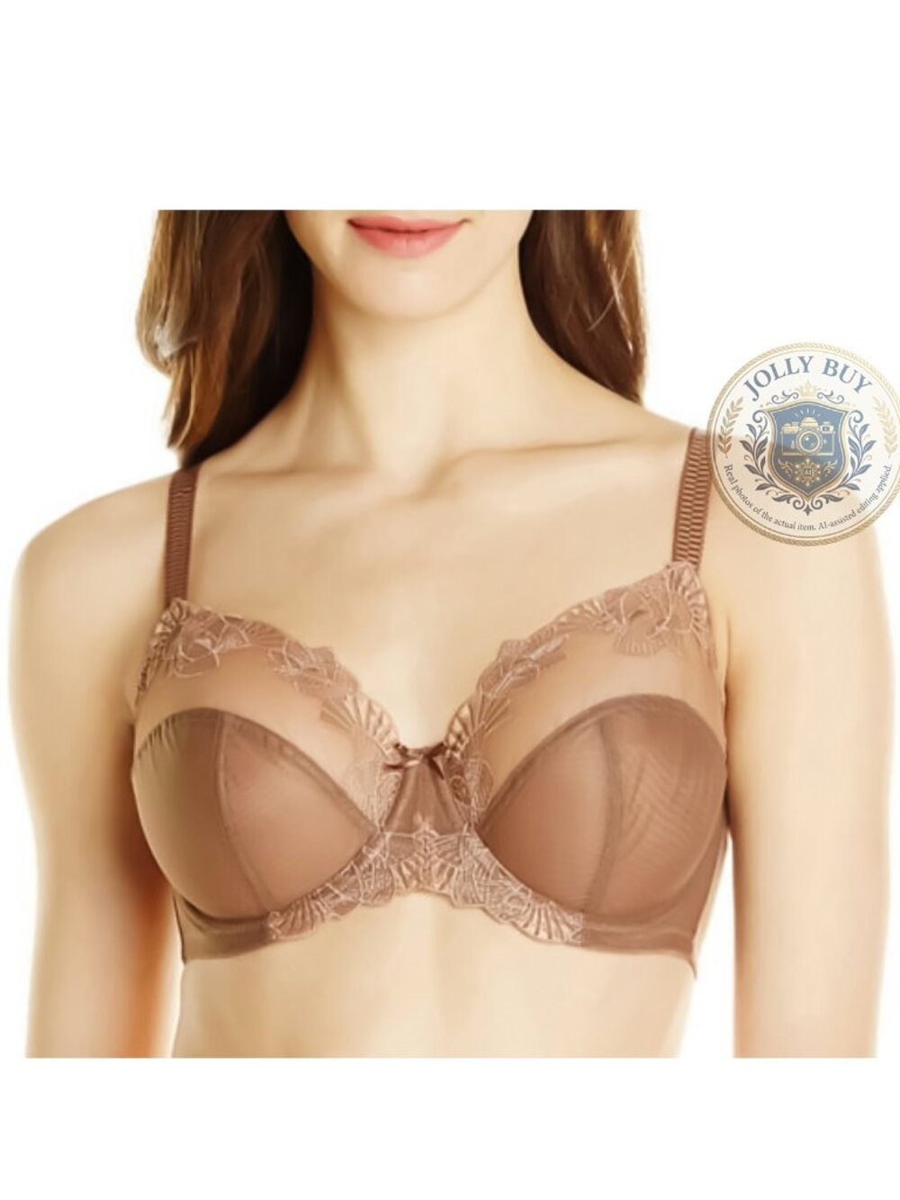 Panache Women’s Bra Loretta Lace Balconette Caramel Demi Cup Sexy Lingerie 30JJ